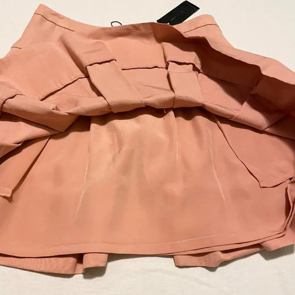 BCBGMaxazria Skirt Womens Size Small Blush Aria Pleated Rear Zip Casual - Picture 7 of 14